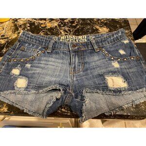 f MOSSIMO casual distressed dungaree bling 7